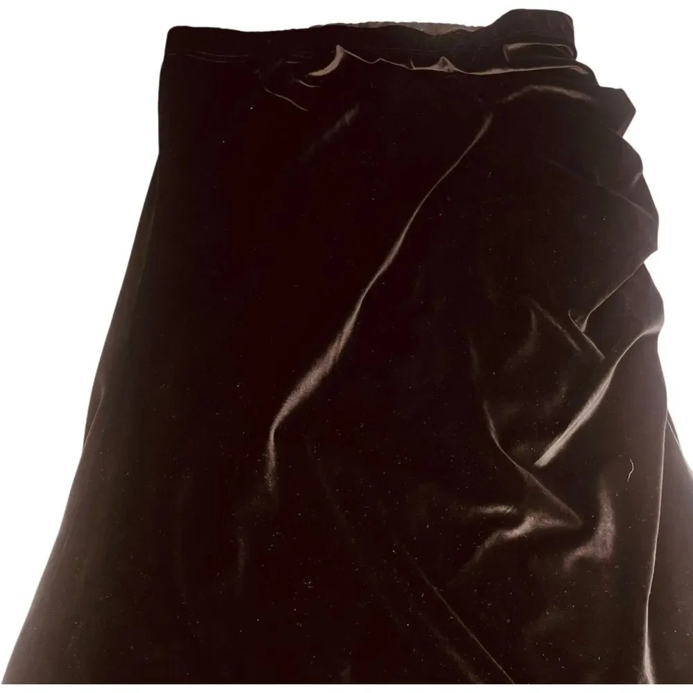 Bobi Los Angeles by Revolve Velvet Ruched Midi Skirt - Picture 3 of 12